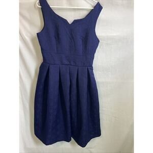 Lindy Bop Felicia Blue Flower Sleeveless Fit & Flare Retro Dress Size 14 NWT